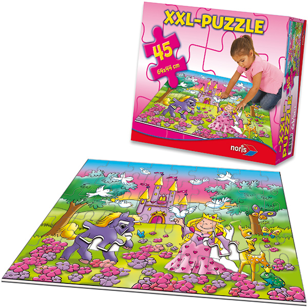 Noris XXL Bodenpuzzle Prinzessin mit 45 großen Teilen [Kinderspielzeug]